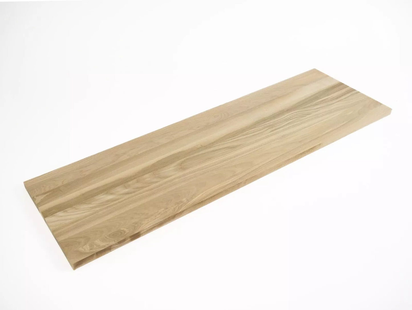 Panneau massif contrecollé DIY Frêne cœur brun A/B, lamelles entières de largeur aléatoire, 19 mm