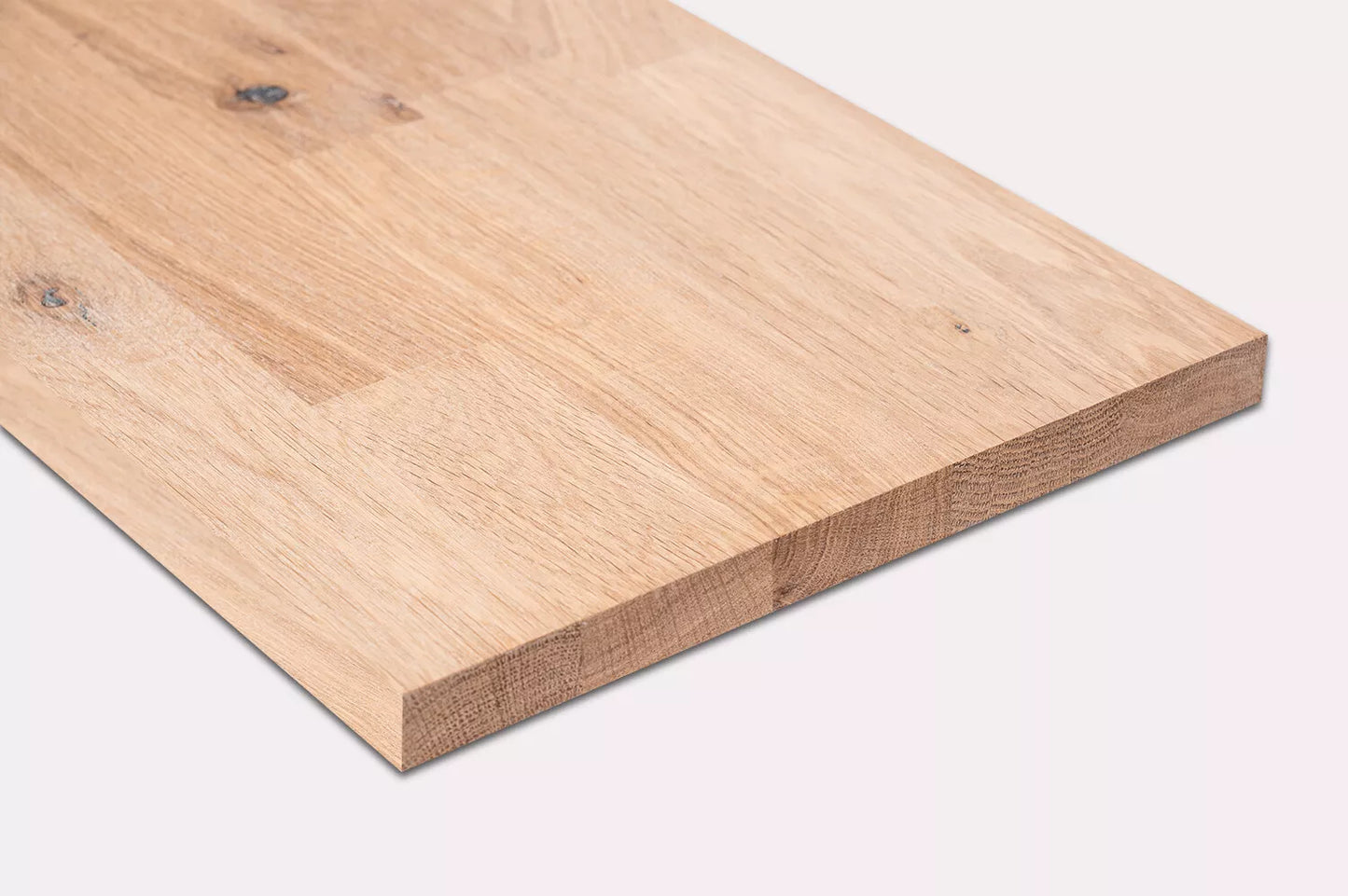 Shelf Stair tread Riser Windowsill Oak Rustic, finger jointed lamellas, 26 mm, White oil