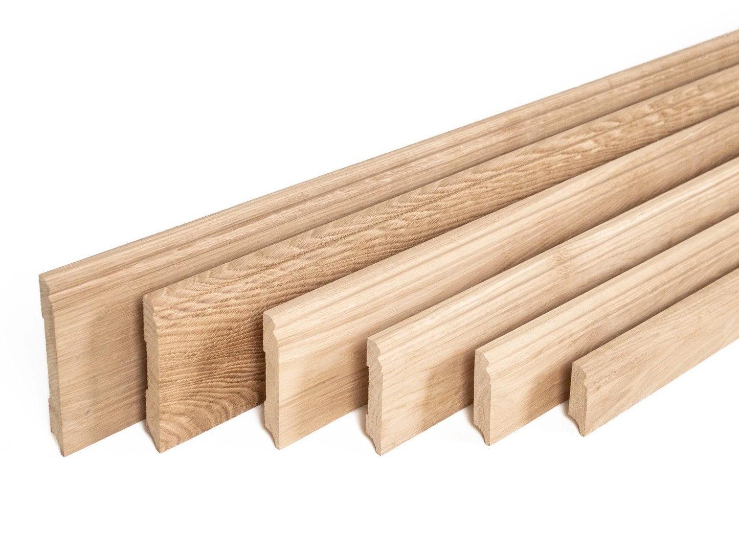 Solid Skirting Board Oak A/B 20x110mm Hard wax oil Natural white 1,5-2,5m Hamburg Profile