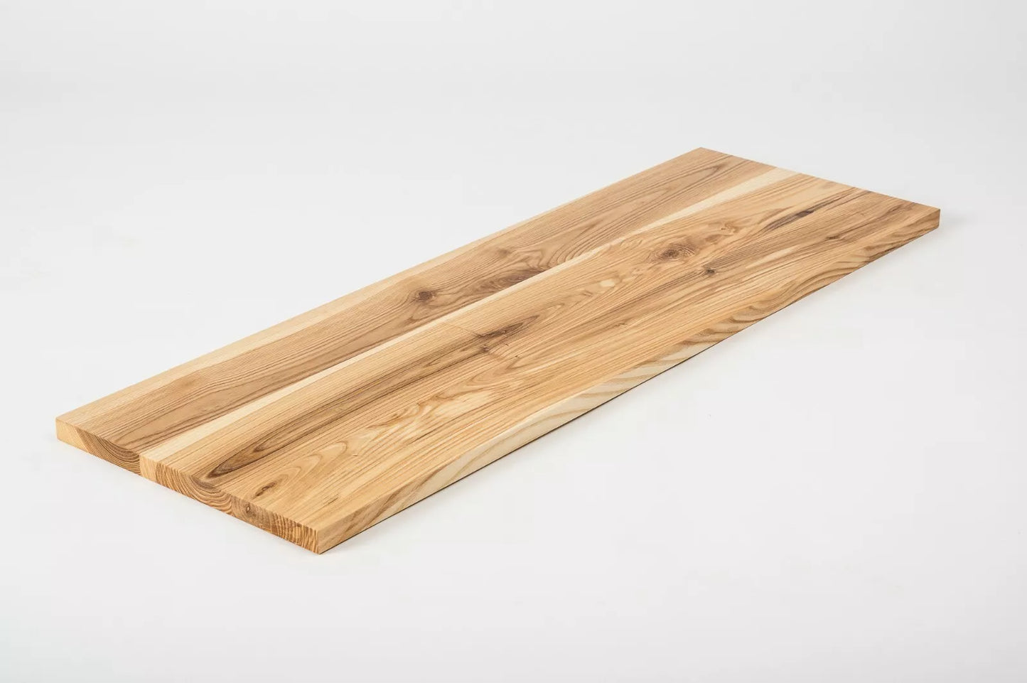 Shelf Stair tread Riser Windowsill Ash Rustic, full stave lamellas, 20 mm, Matte lacquered