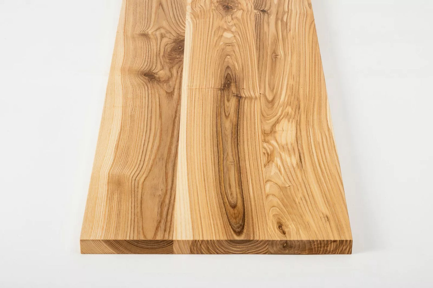 Shelf Stair tread Riser Windowsill Ash Rustic, full stave lamellas, 20 mm, Matte lacquered