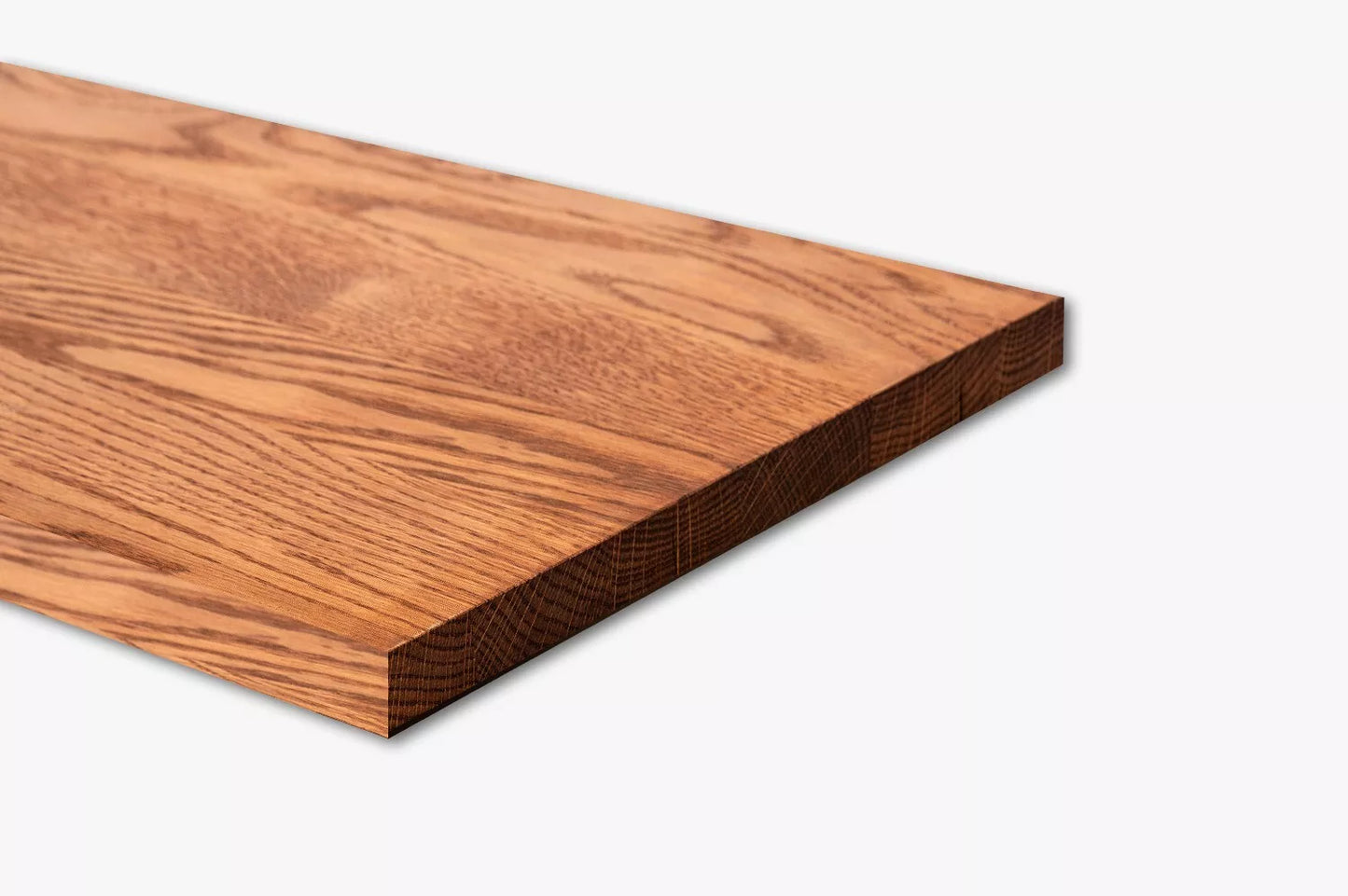Tablette Marche d'escalier Elévation Appui de fenêtre Chêne A/B, lamelles entières, 20 mm, huilé cerisier