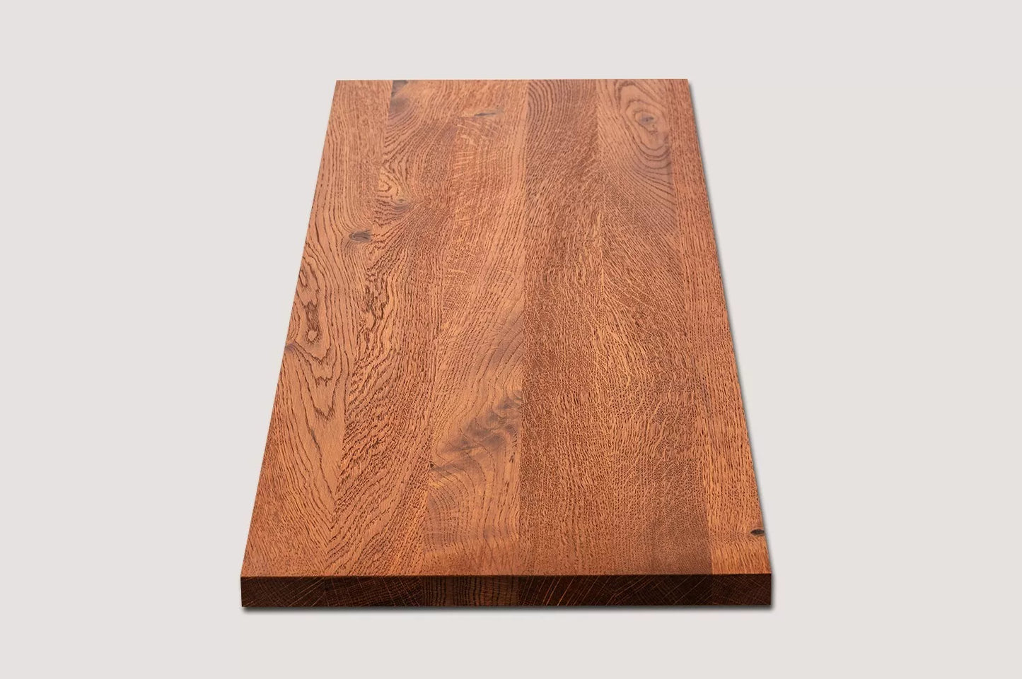 Tablette Marche d'escalier Contremarche Appui de fenêtre Chêne rustique, lamelles pleines, 16 mm, Huilé cerisier