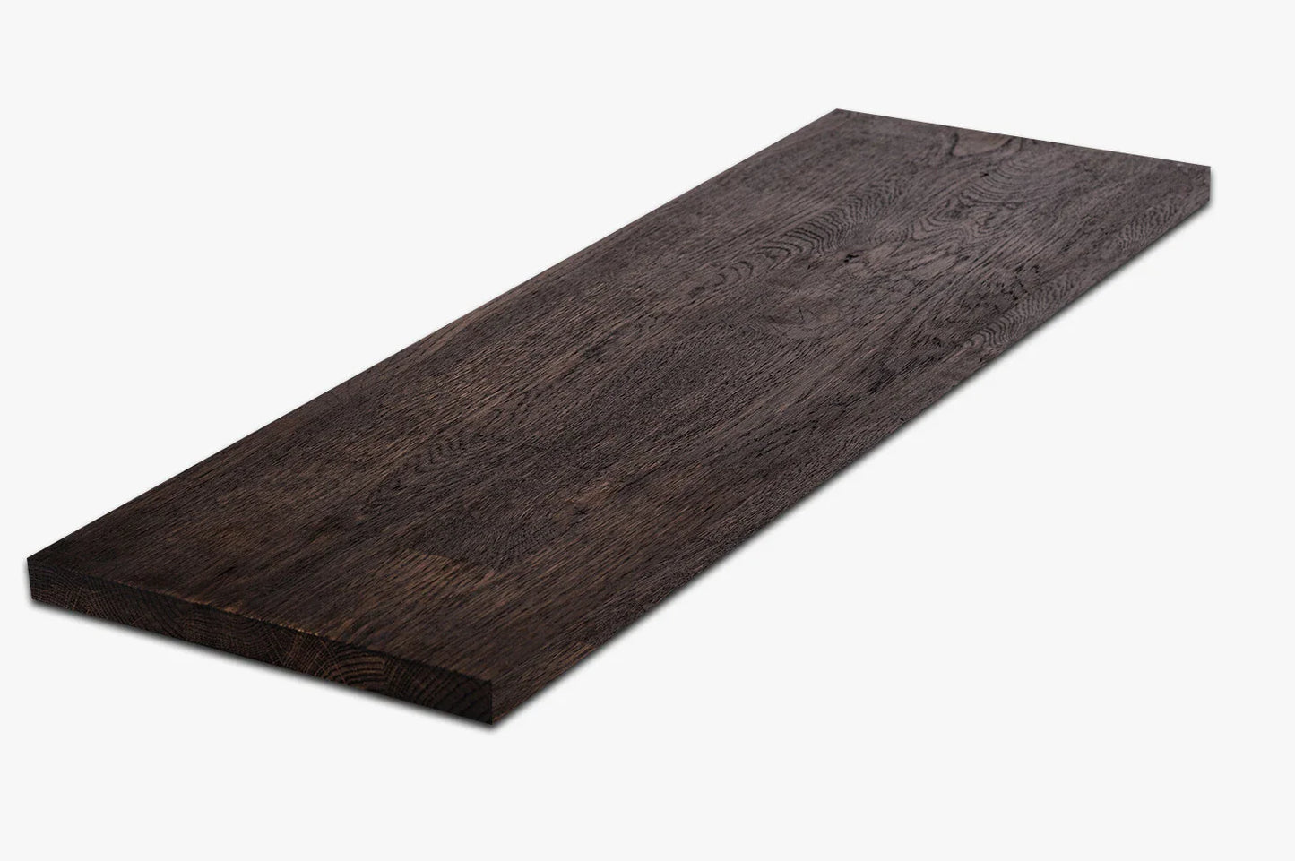 Etagère Marche d'escalier contremarche Appui de fenêtre Chêne rustique, lamelles aboutées, 26 mm, Huile noire