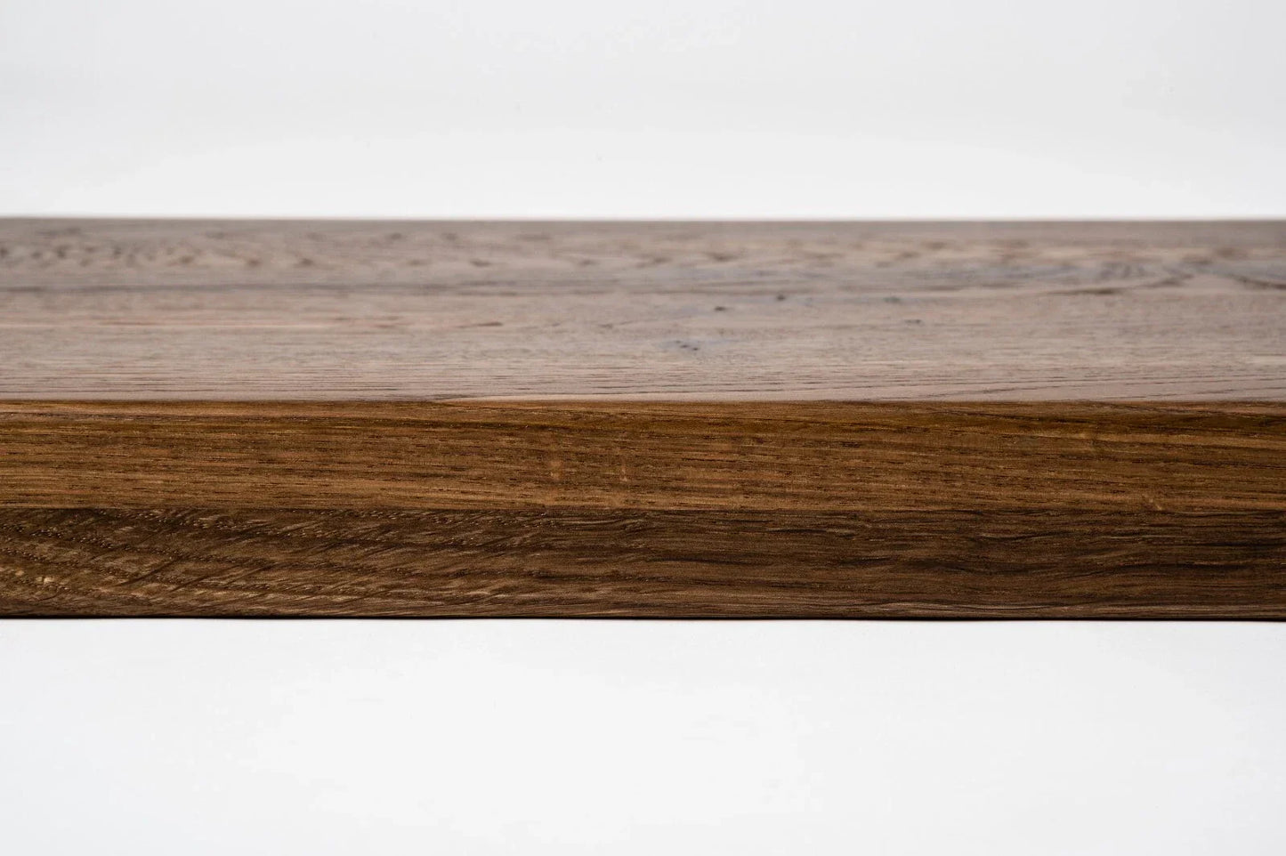 Shelf Stair tread Riser Windowsill Smoked Oak Rustic, full stave lamellas, 20 mm, Hard wax oil Natural (colourless)