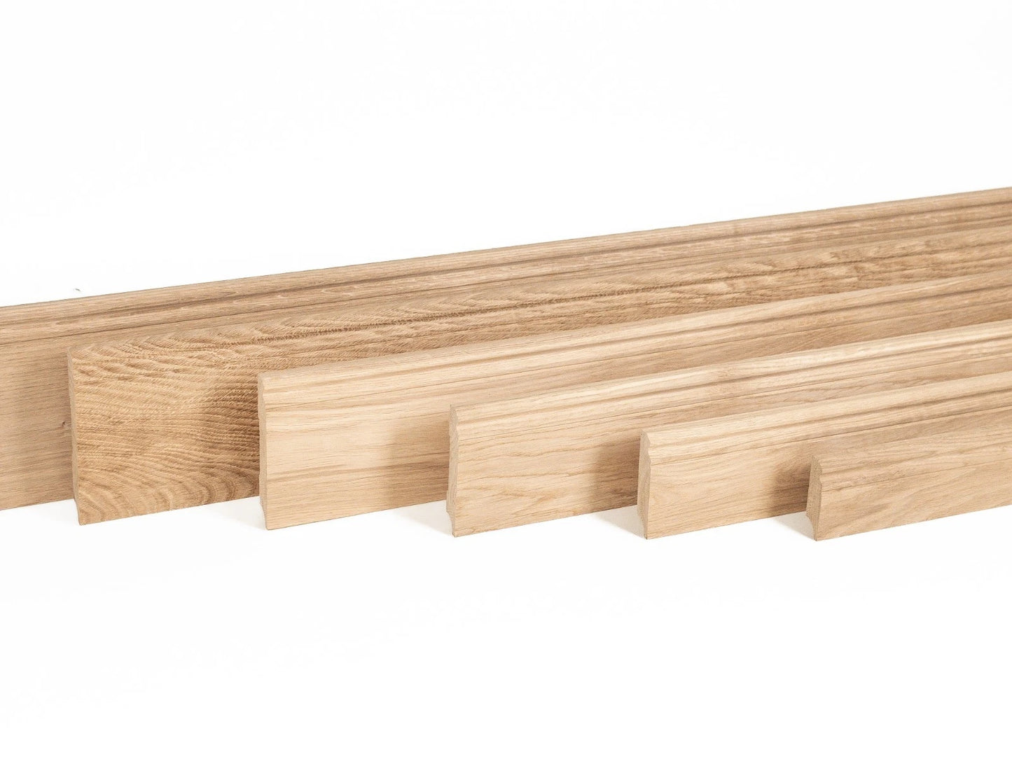 Solid Skirting Board Oak A/B 20x110mm Hard wax oil Natural white 1,5-2,5m Hamburg Profile