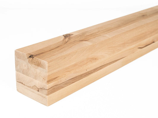 Glulam birch beam Rustic 100x100 mm Hard wax oil Natural white, square timber, solid wood