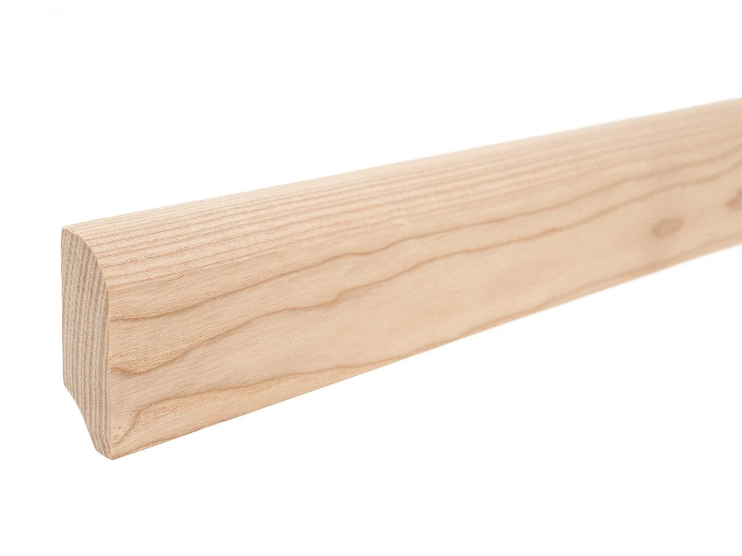 Solid Skirting Board Ash A/B 24x60mm Hard wax oil Natural white 2000 mm with radius 20mm