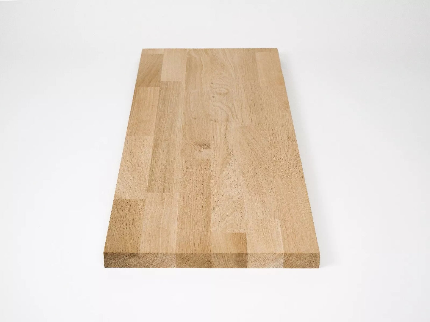 Panneau massif contrecollé DIY Chêne A/B, lamelles aboutées à largeur fixe, 20 mm