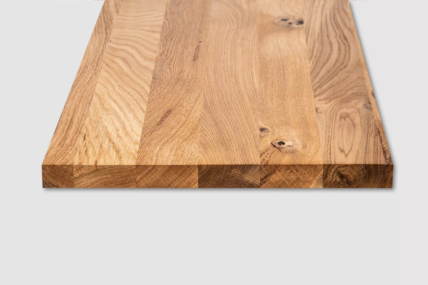 Tablette Marche d'escalier Contremarche Appui de fenêtre Chêne rustique, lamelles entières, 16 mm, huilé naturel (incolore)