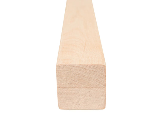 Glulam birch beam A/B 50x50 mm untreated, square timber, solid wood