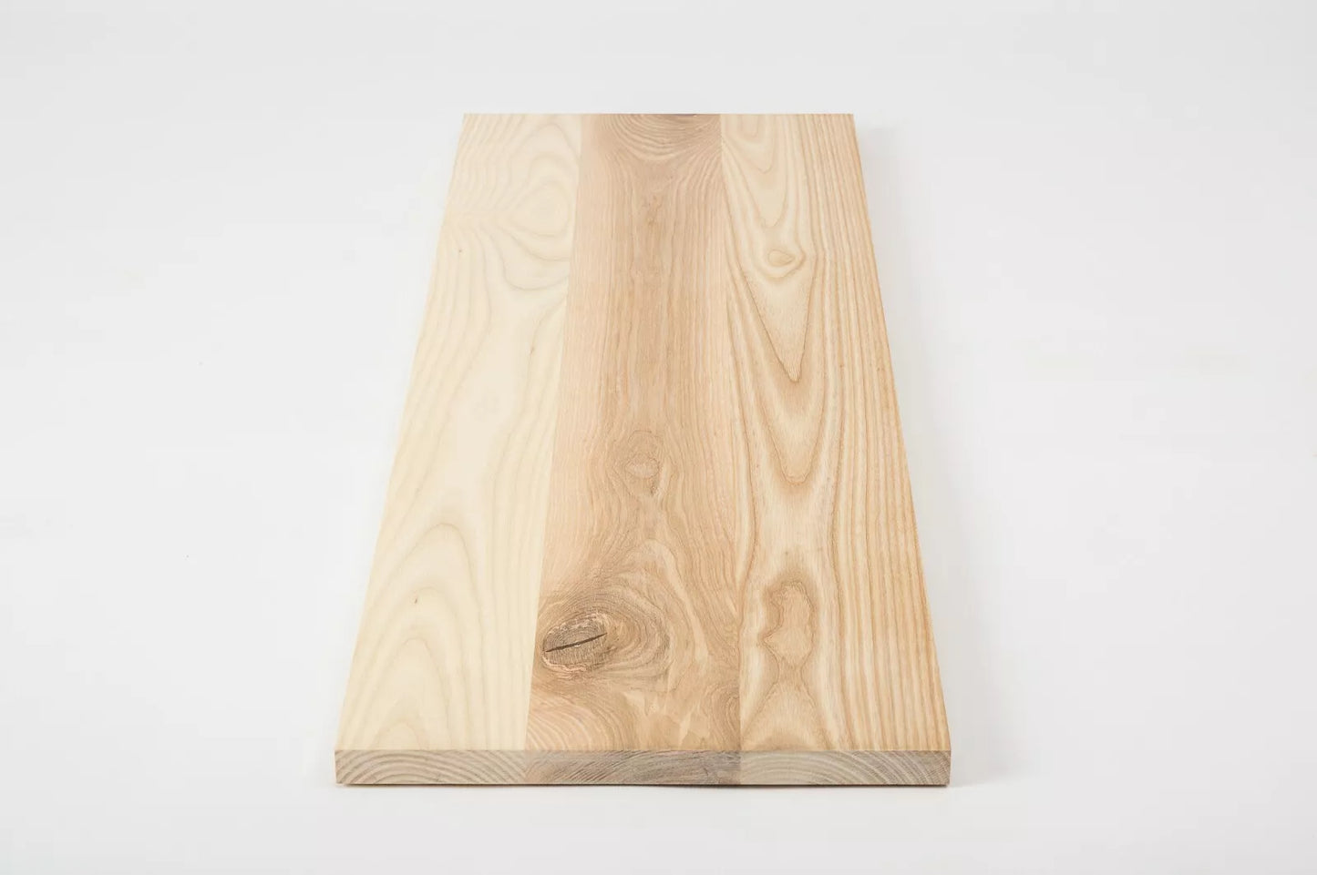 Shelf Stair tread Riser Windowsill Ash Rustic, full stave lamellas, 20 mm, White oil