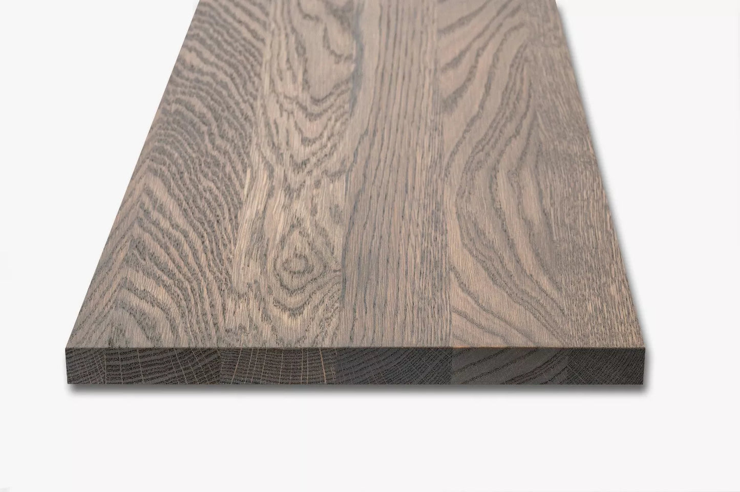Tablette Marche d'escalier Elévation Appui de fenêtre Chêne A/B, lamelles entières, 20 mm, Huile graphite