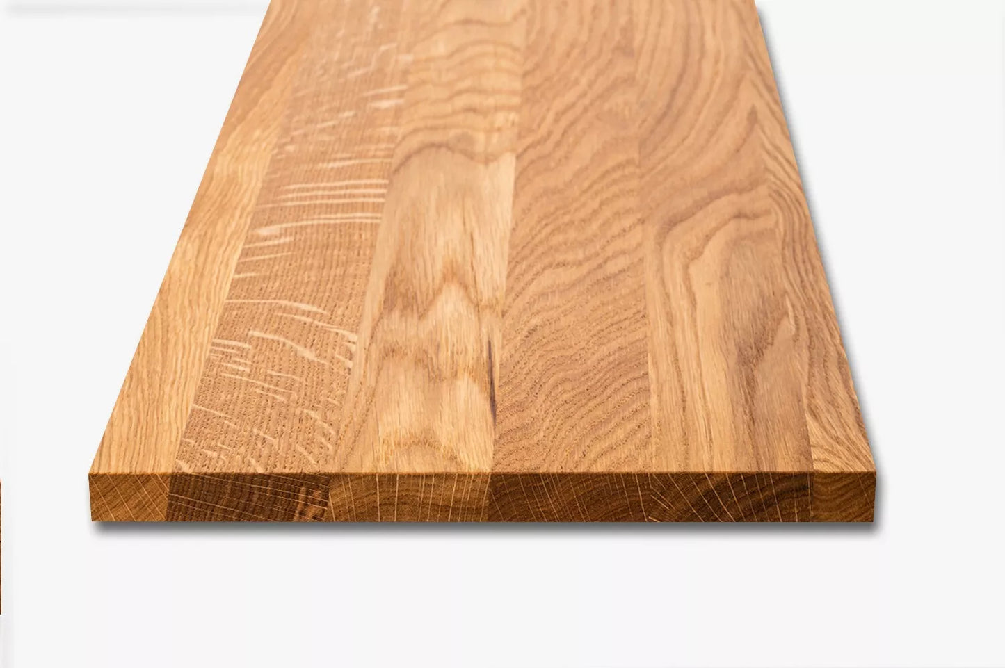 Tablette Marche d'escalier Elévation Appui de fenêtre Chêne A/B, lamelles entières, 20 mm, huilé naturel