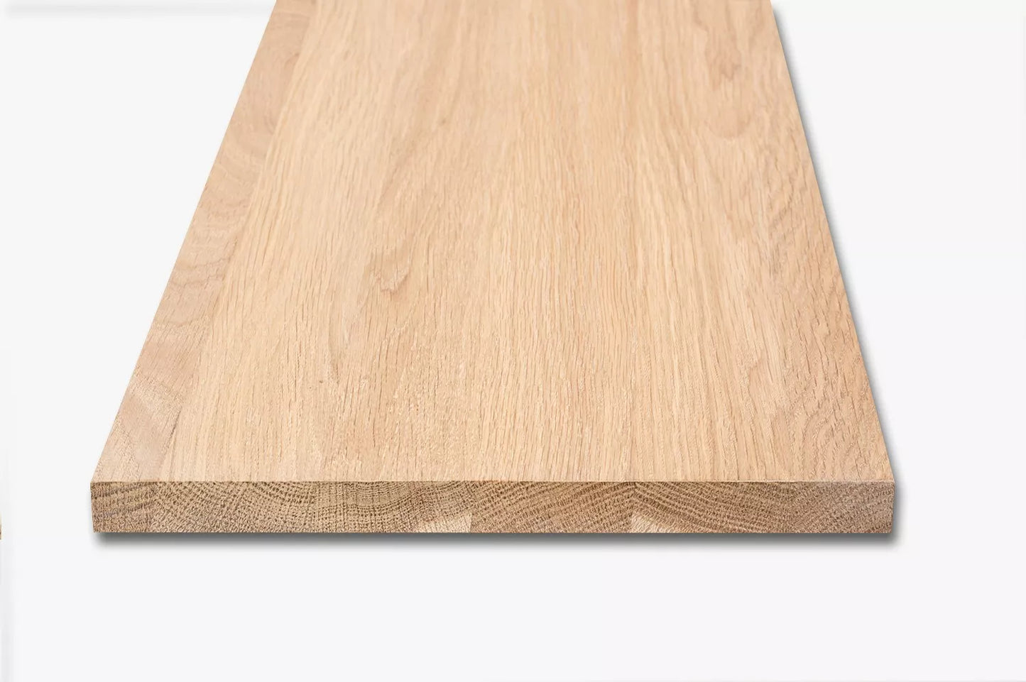 Tablette Marche d'escalier Elévation Appui de fenêtre Chêne A/B, lamelles entières, 20 mm, Huile blanche