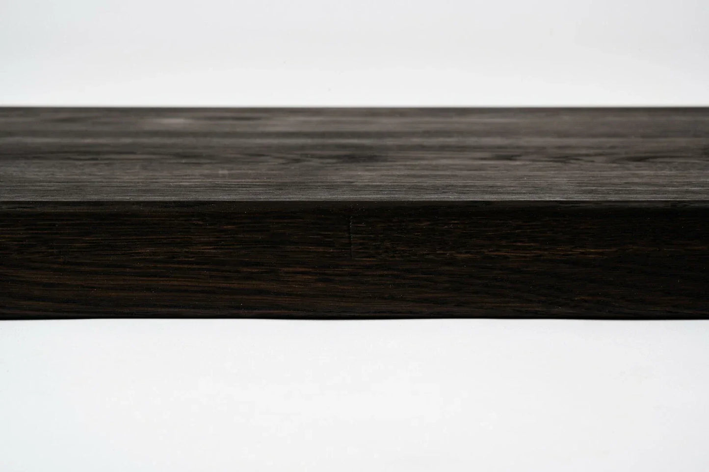 Stair tread Windowsill with overhang Smoked Oak Rustic, full stave lamellas, 20 mm, Black oil