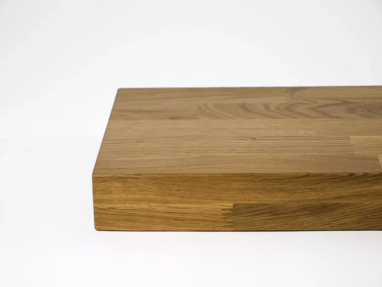 Stair tread Windowsill with overhang Oak A/B, finger jointed lamellas, 20 mm, Matte lacquered