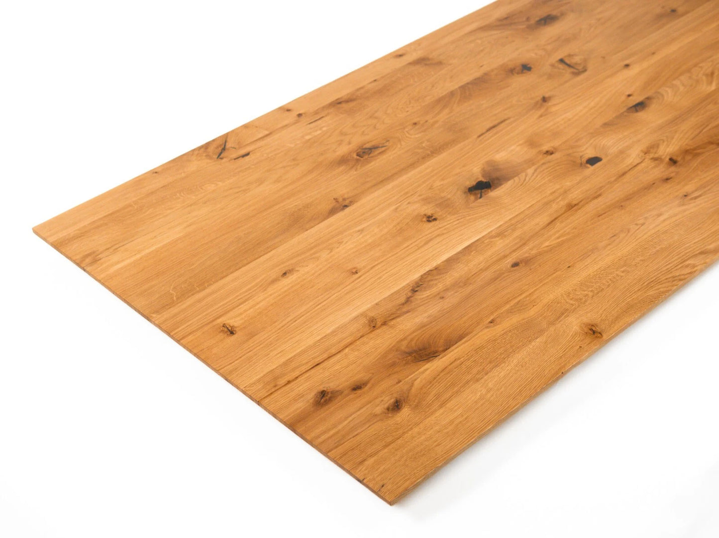 Rectangular Worktop Oak Rustic, full stave lamellas, 52 mm, 3-layer, Natural oil