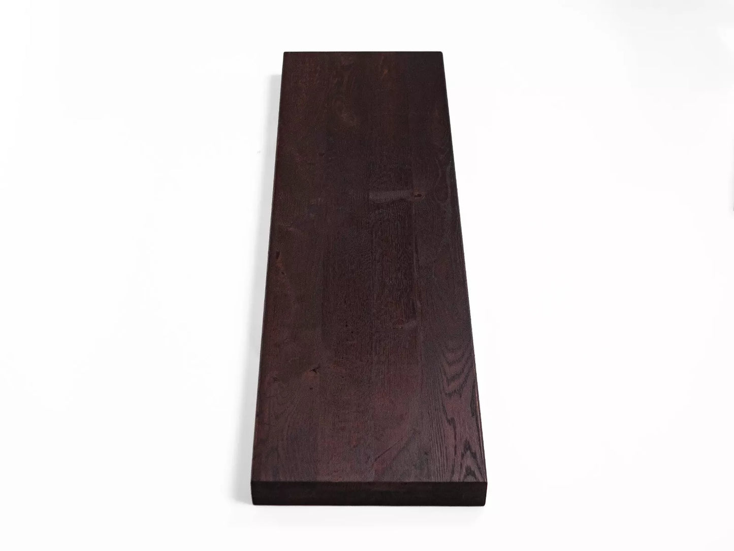 Tablette Marche de escalier Contremarche Appui de fenêtre Chêne rustique, lamelles entières, 52 mm, 3 couches, Huilé Noyer foncé
