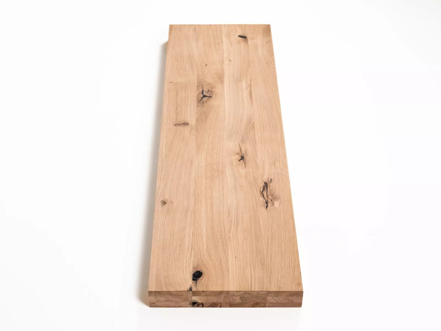 Tablette Marche d'escalier Contremarche Appui de fenêtre Chêne rustique, lamelles entières, 52 mm, 3 couches, non fini
