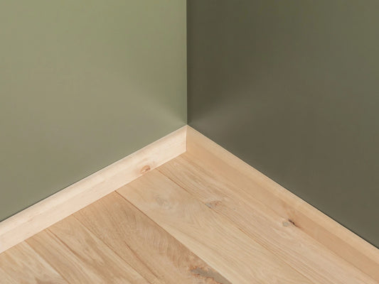 Solid Skirting Board Birch Rustic 24x60mm unfinished 2000 mm with radius 20mm without filling