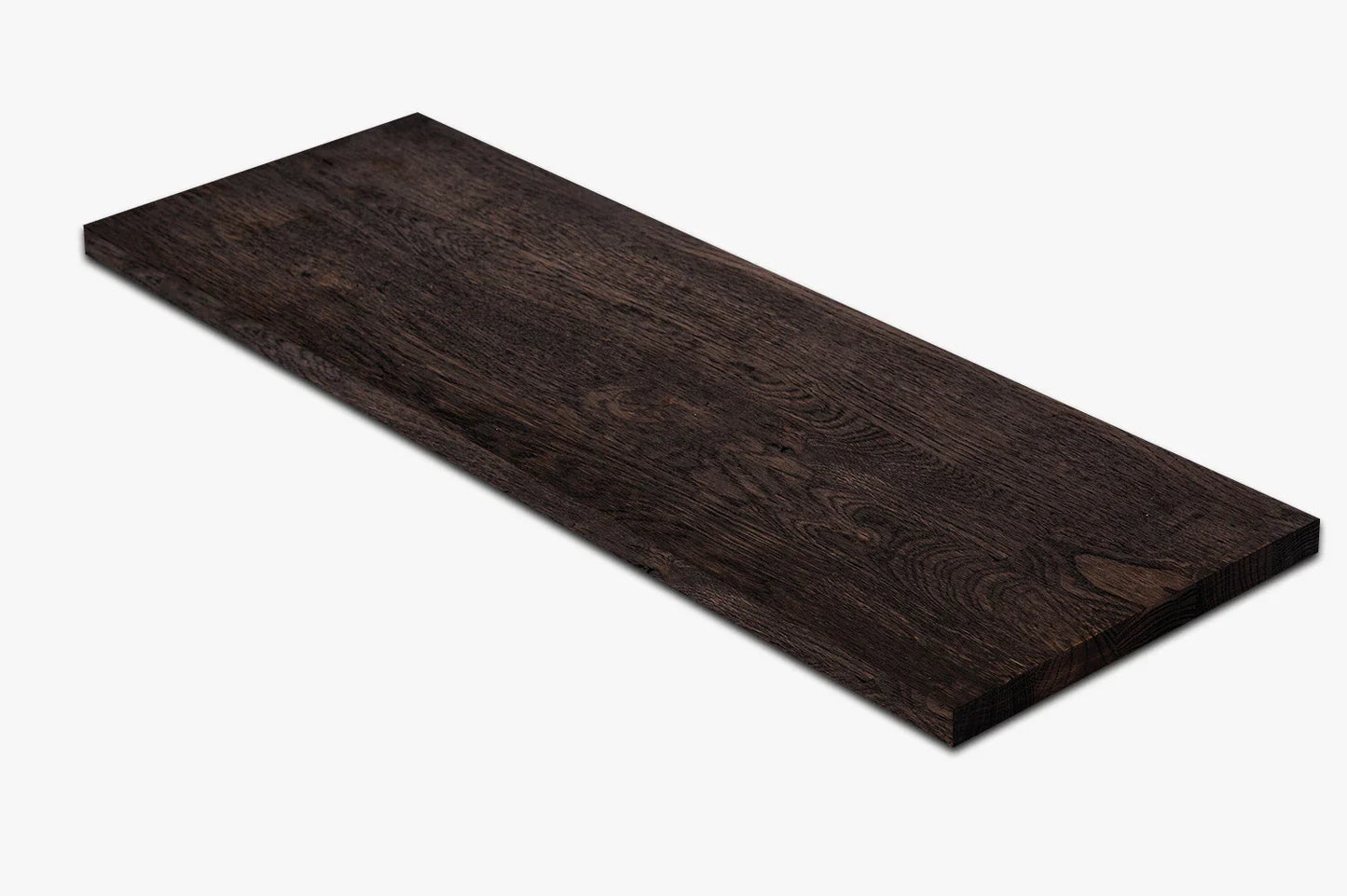Etagère Marche d'escalier contremarche Appui de fenêtre Chêne rustique, lamelles aboutées, 26 mm, Huile noire