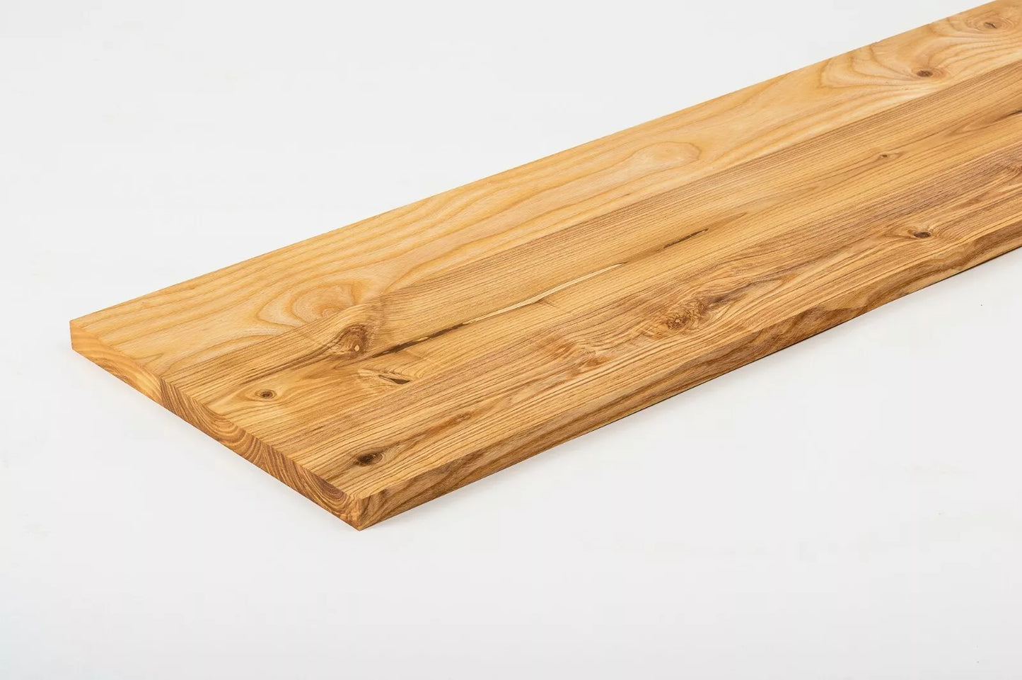 Shelf Stair tread Riser Windowsill Ash Rustic, full stave lamellas, 20 mm, Natural oil