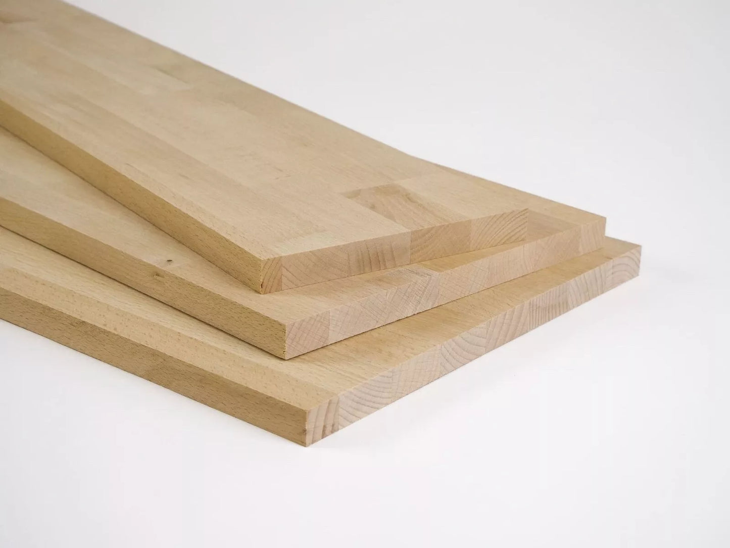 Panneau contrecollé massif DIY Hêtre étuvé A/B, lamelles aboutées à largeur fixe, 26 mm