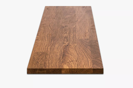 Shelf Stair tread Riser Windowsill Oak Rustic, finger jointed lamellas, 26 mm, Antique oil