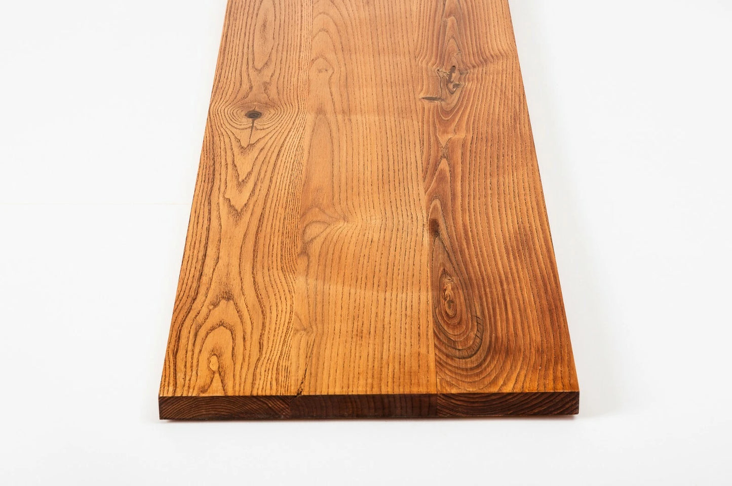 Shelf Stair tread Riser Windowsill Ash Rustic, full stave lamellas, 20 mm, Cherry oil