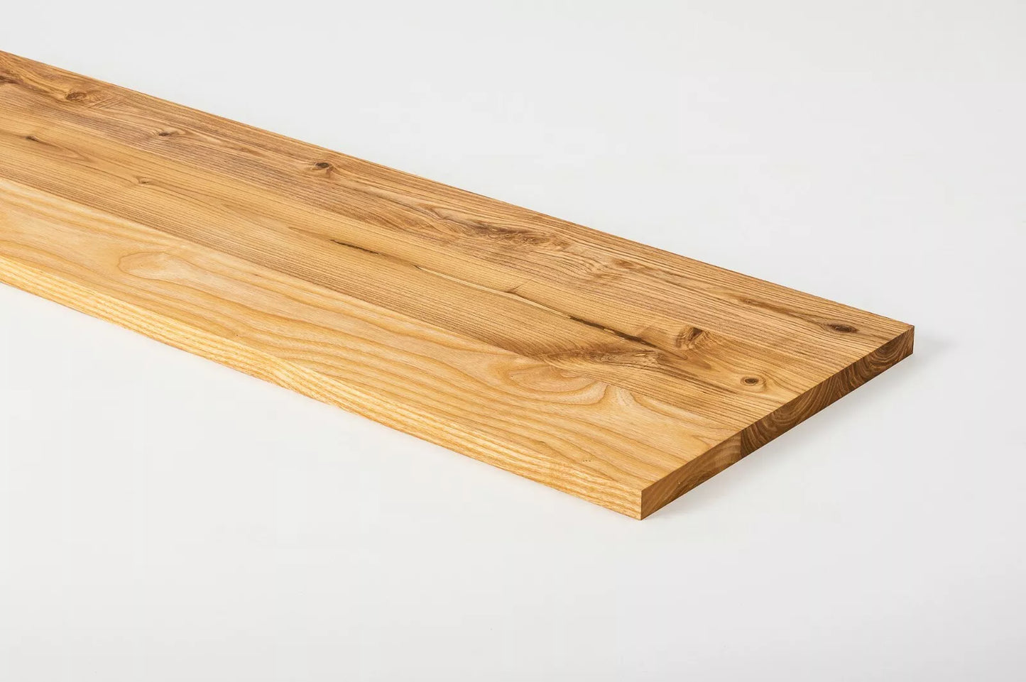 Shelf Stair tread Riser Windowsill Ash Rustic, full stave lamellas, 20 mm, Natural oil