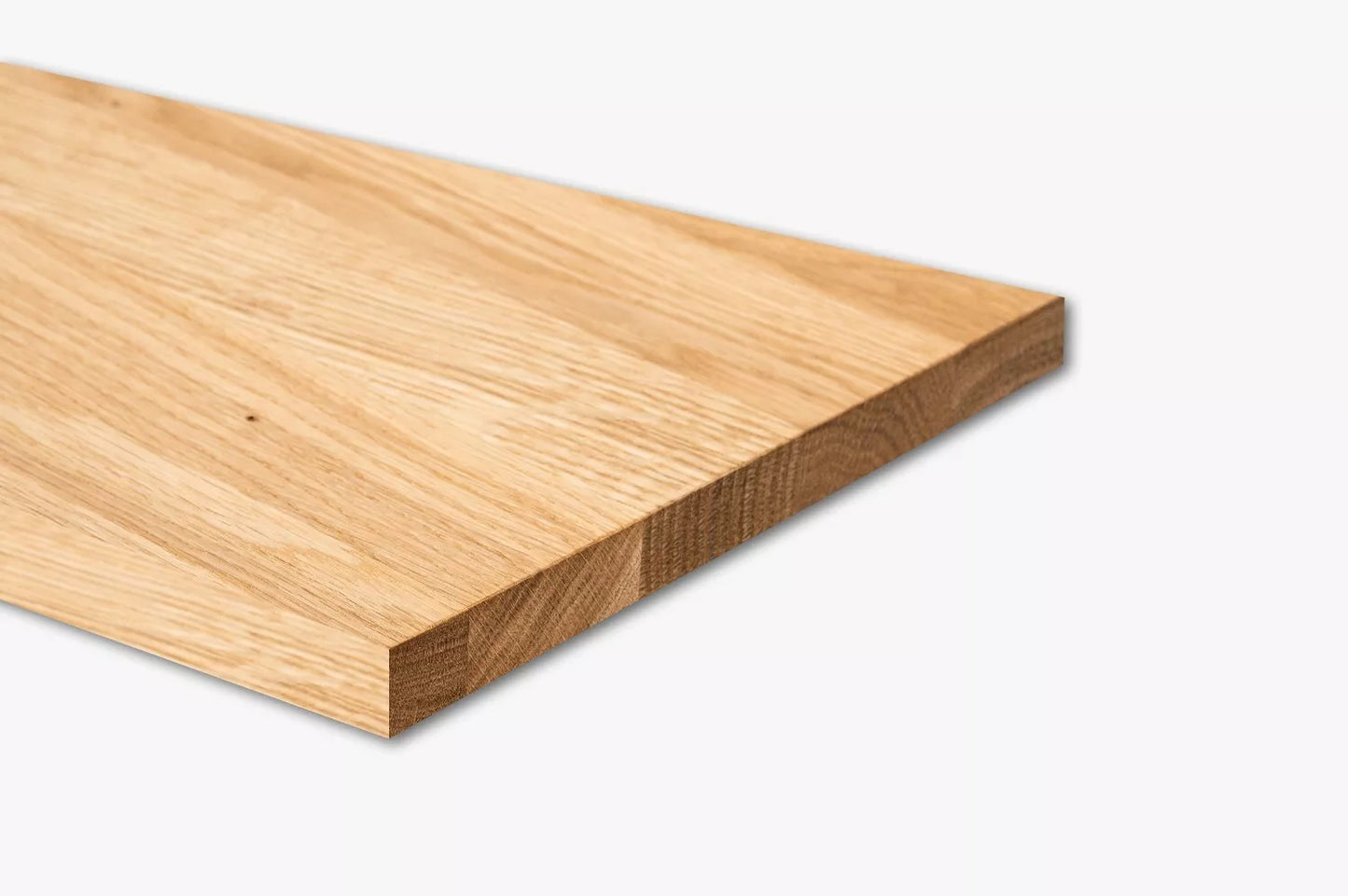 Shelf Stair tread Riser Windowsill Oak A/B, full stave lamellas, 26 mm, Hard wax oil Natural (colourless)