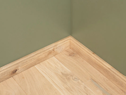 Solid Skirting Board Oak Rustic 20x70mm Hard wax oil Natural white 1,5-2,5m Hamburg Profile