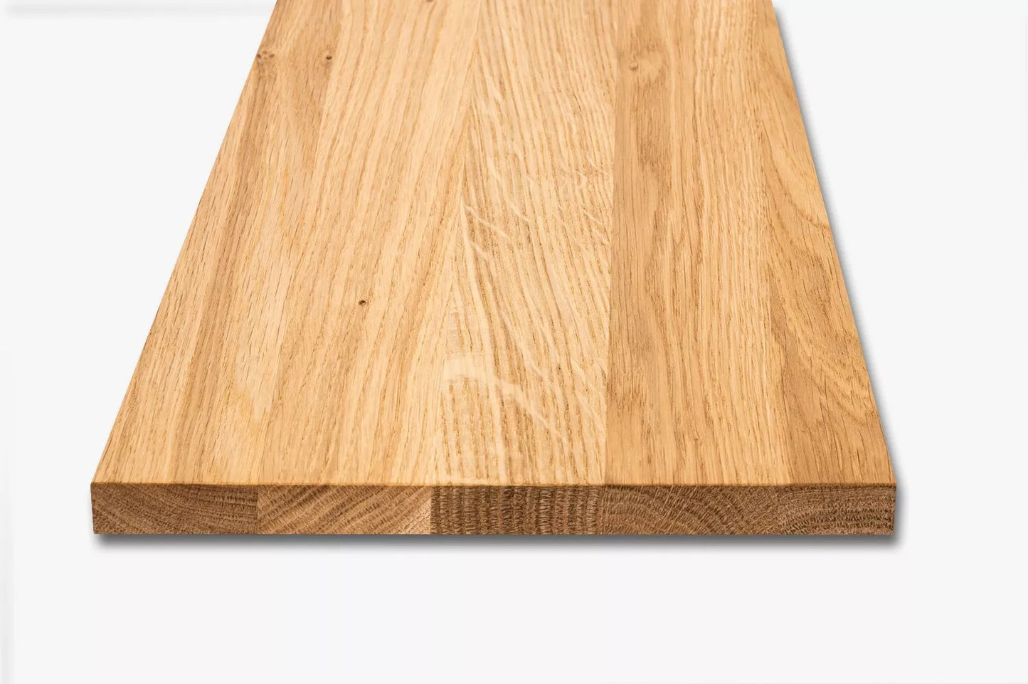 Shelf Stair tread Riser Windowsill Oak A/B, full stave lamellas, 20 mm, Hard wax oil Natural (colourless)