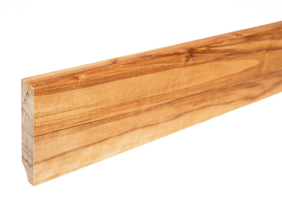 Solid Skirting Board Birch Rustic 24x100mm Natural oil 2000 mm with radius 5mm without filling