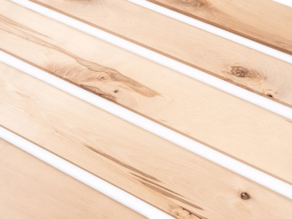 Solid Skirting Board Birch Rustic 24x100mm unfinished 2000 mm with radius 20mm without filling
