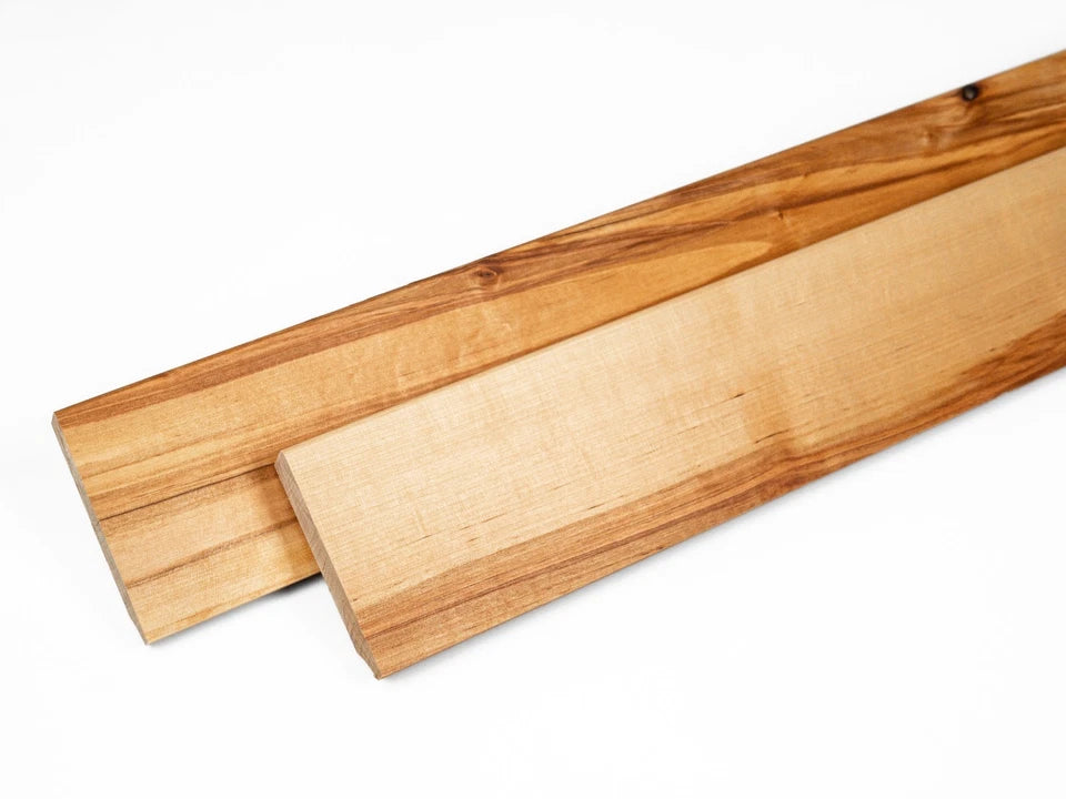 Solid Skirting Board Birch Rustic 24x100mm Natural oil 2000 mm with radius 5mm without filling