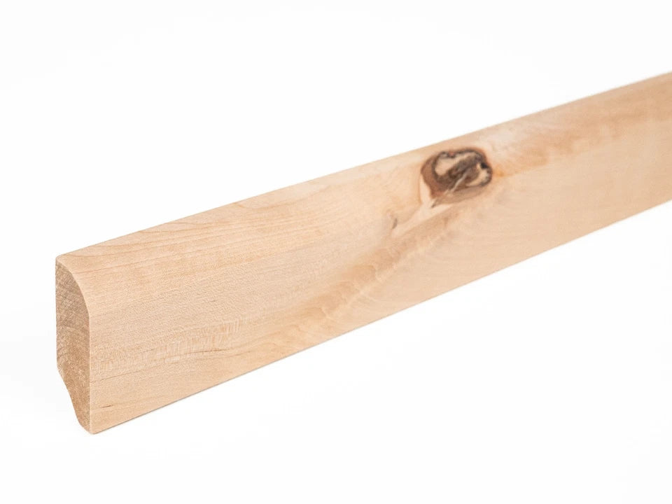 Solid Skirting Board Birch Rustic 24x60mm unfinished 2000 mm with radius 5mm without filling