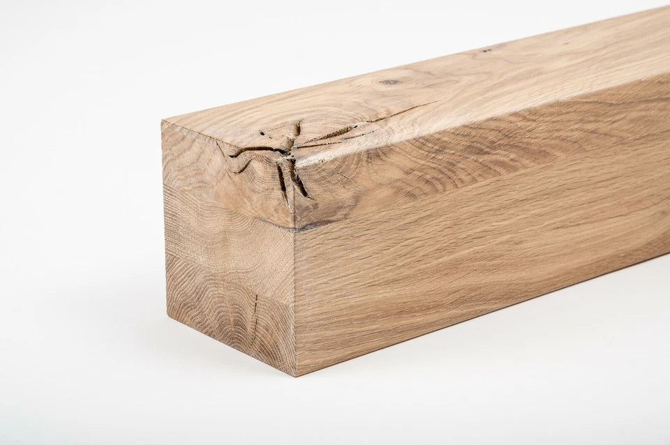 Glulam oak beam Rustic 160x160 mm white oil, square timber, solid wood