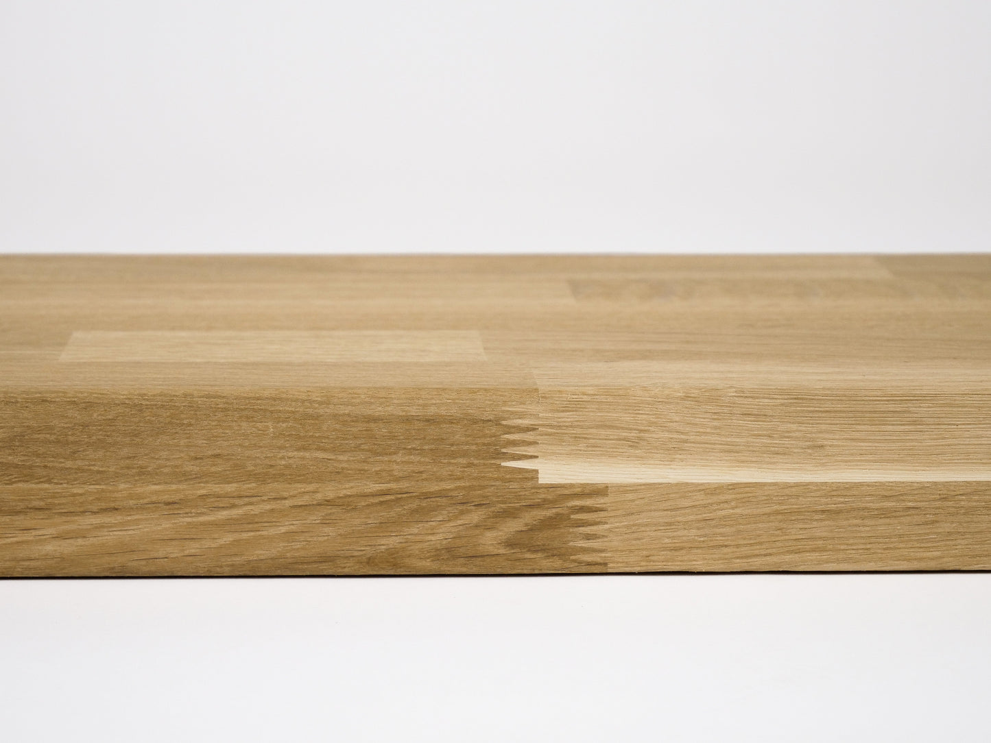 Stair tread Windowsill with overhang Oak A/B, finger jointed lamellas, 26 mm, Unfinished