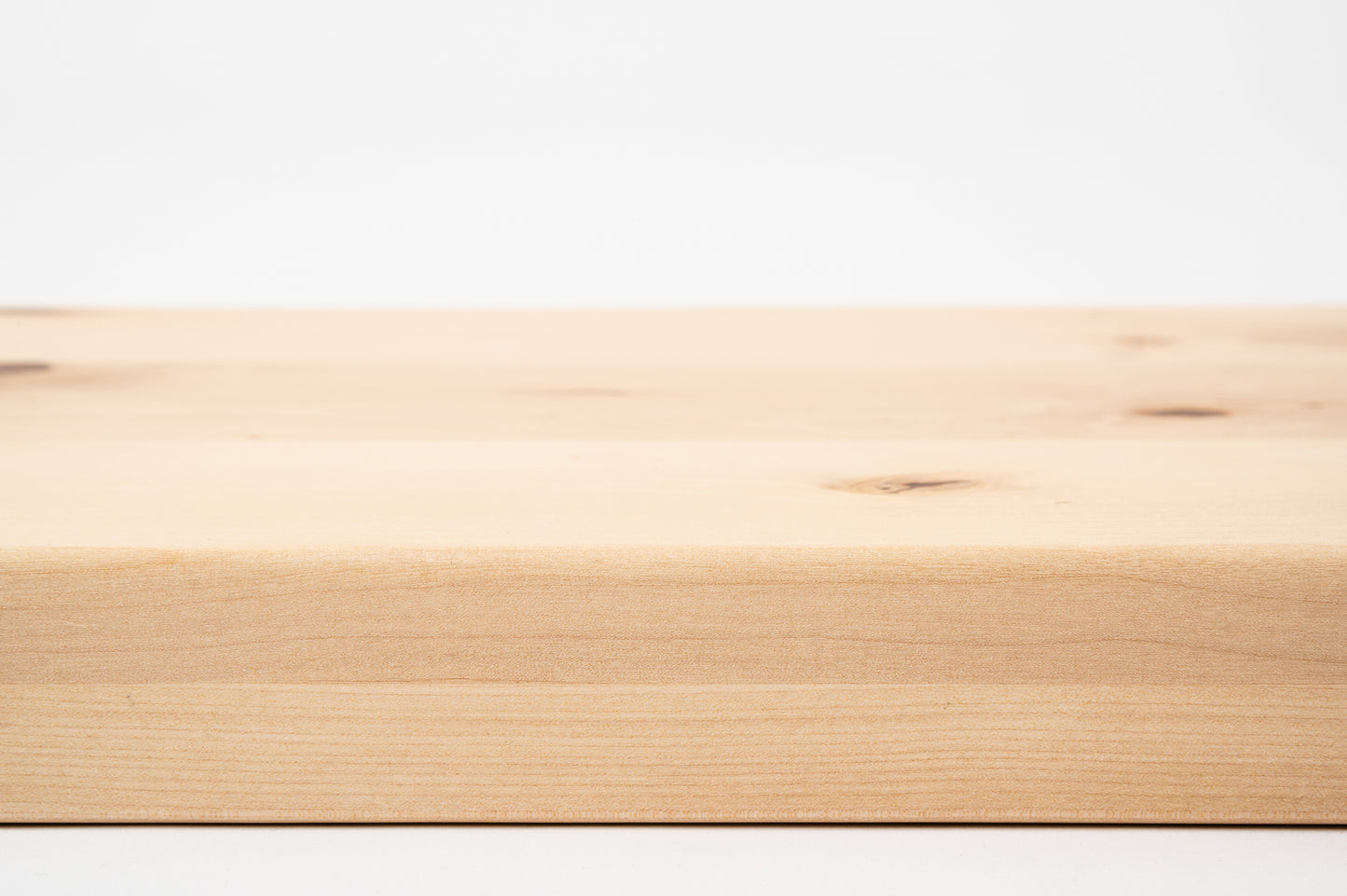 Stair tread Windowsill with overhang Birch Rustic, full stave lamellas, 20 mm, Hard wax oil Natural white