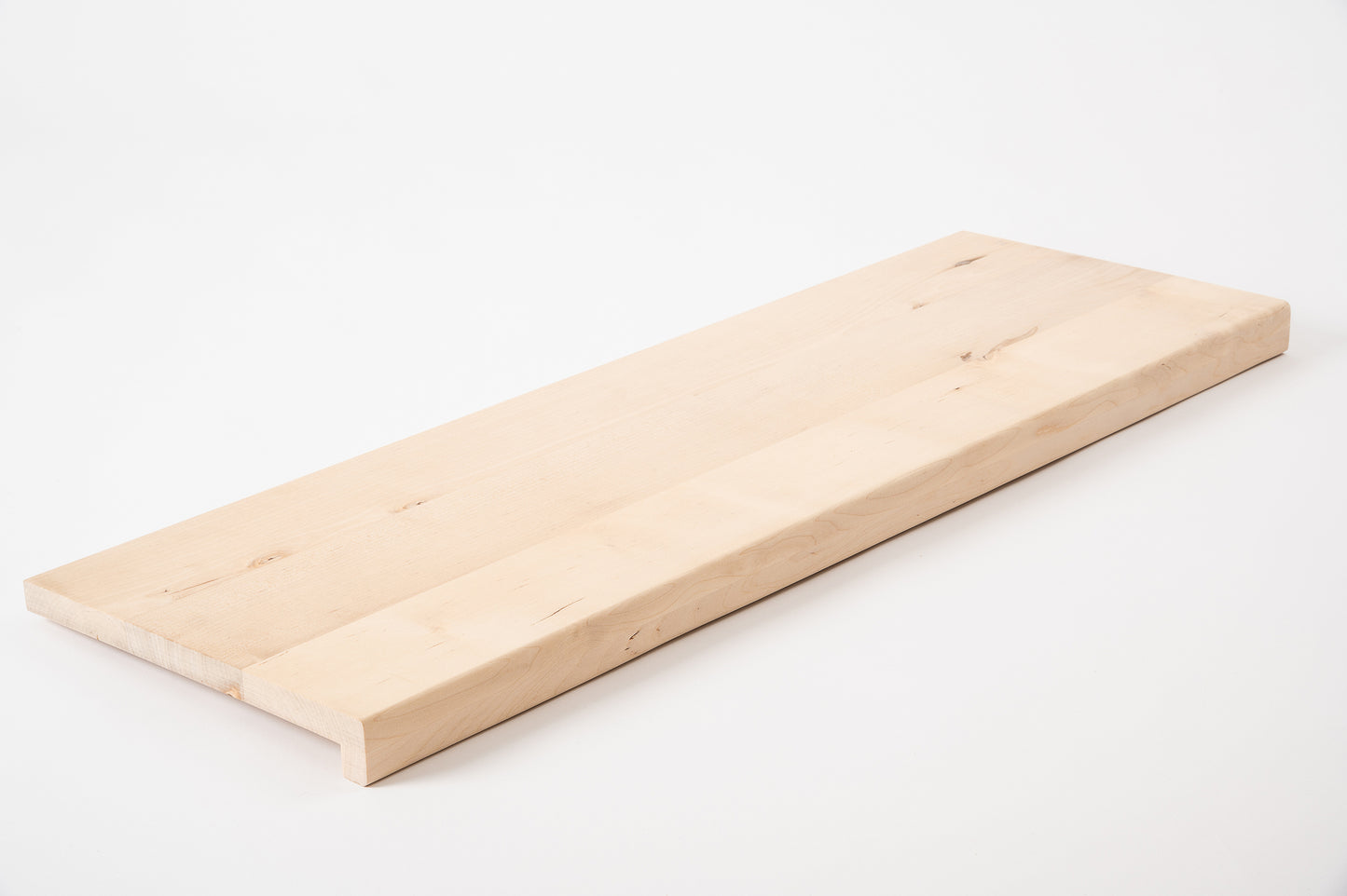 Stair tread Windowsill with overhang Birch Rustic, full stave lamellas, 20 mm, Unfinished
