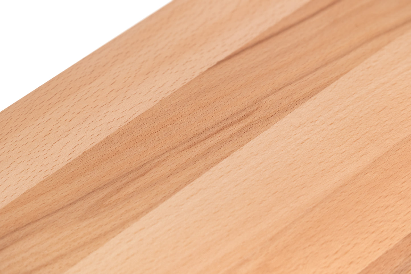 Stair tread Windowsill with wide overhang (5 cm deep) Beech Redheart A/B, full stave lamellas, 20 mm, Matte lacquered, with rounded corners (radius 20 mm)