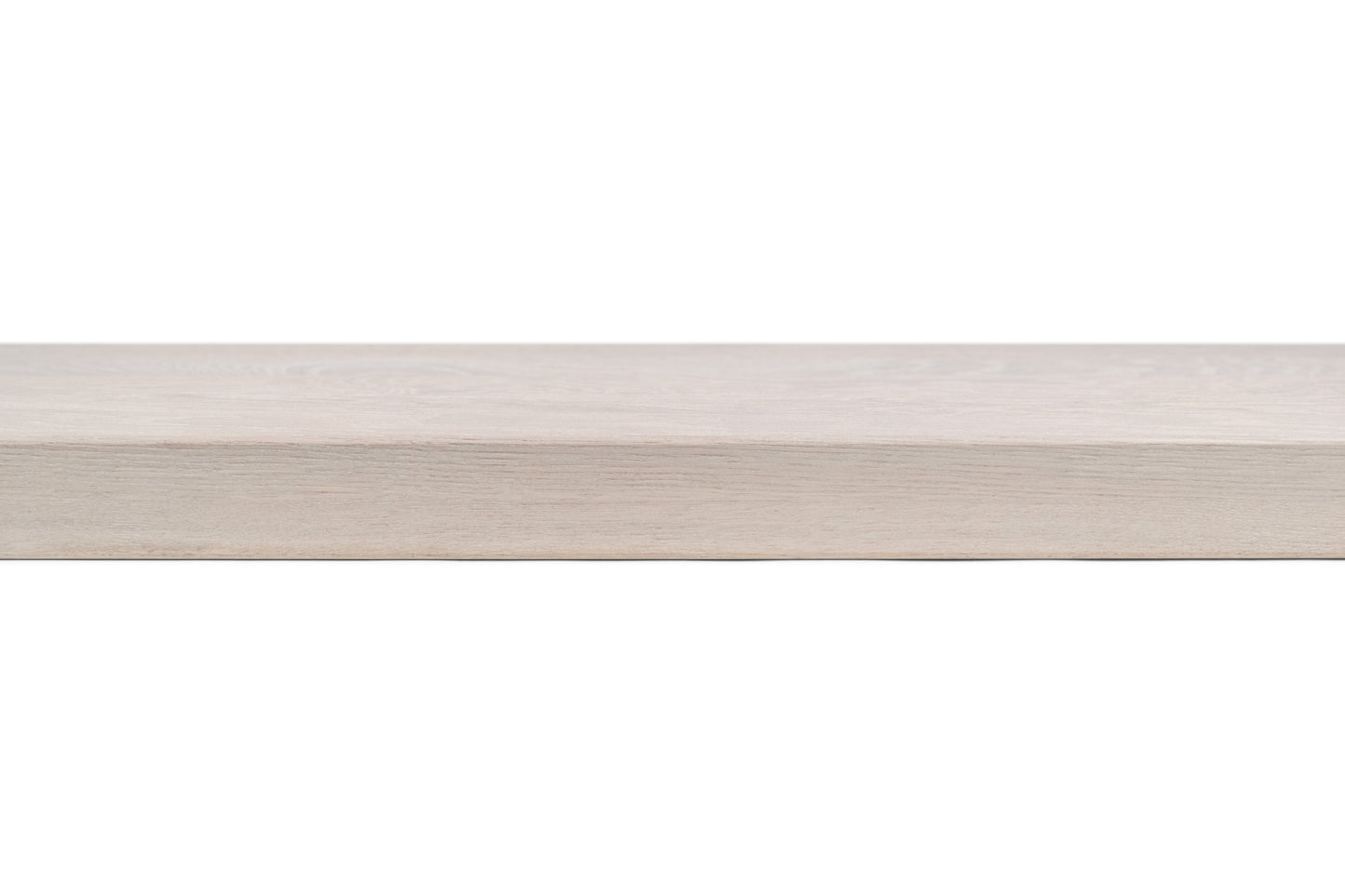 Stair tread Windowsill with overhang Oak A/B, full stave lamellas, 26 mm, Chalked white oiled