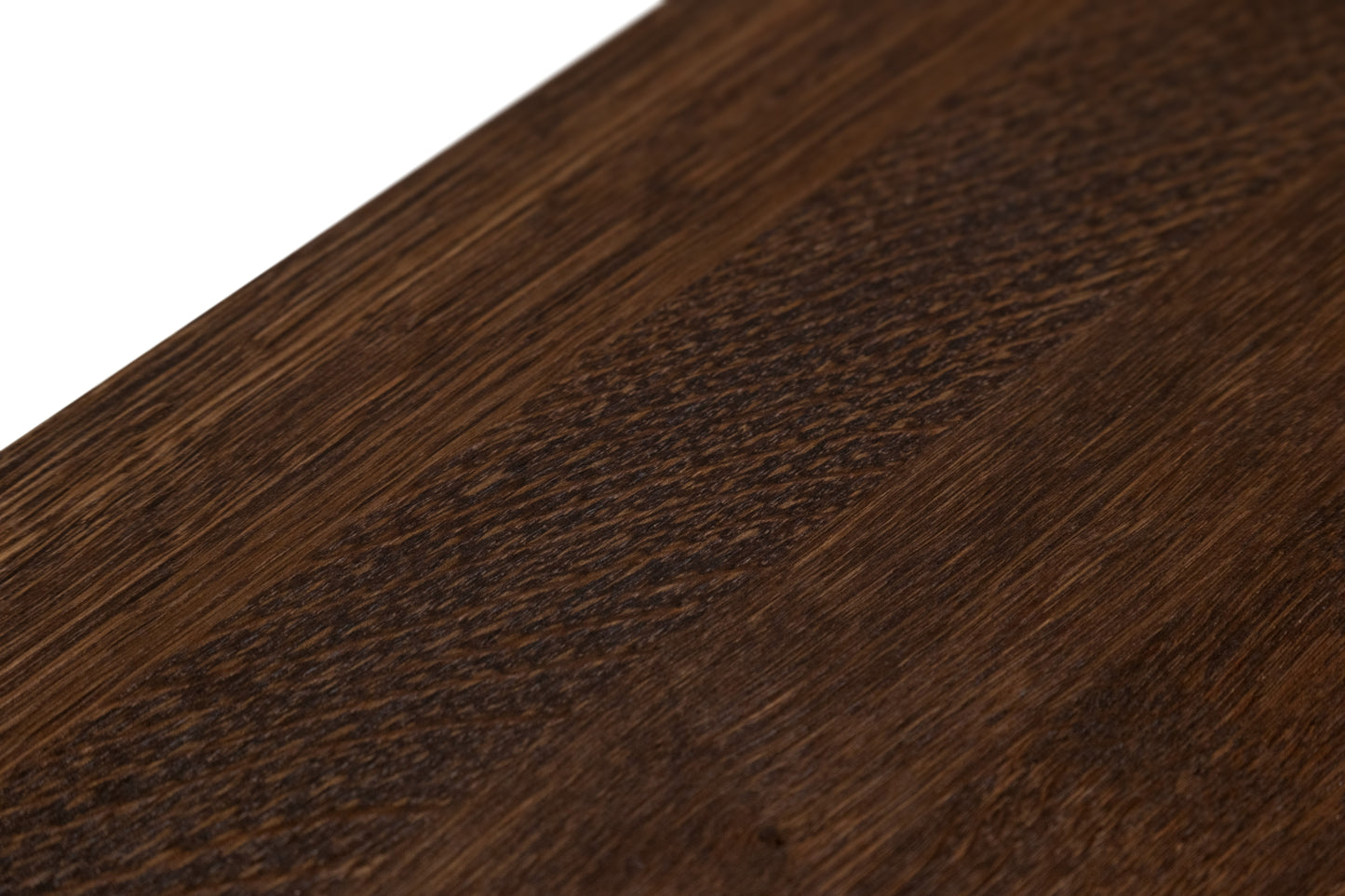 Stair tread Windowsill with wide overhang (5 cm deep) Smoked Oak A/B, full stave lamellas, 20 mm, Natural oil, with rounded corners (radius 20 mm)