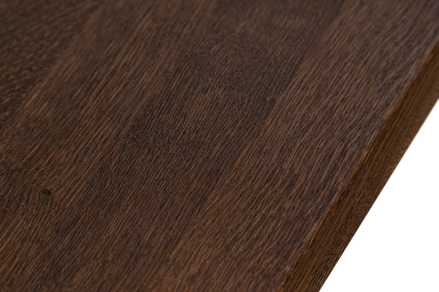 Stair tread Windowsill with wide overhang (5 cm deep) Smoked Oak A/B, full stave lamellas, 20 mm, Natural oil, with rounded corners (radius 20 mm)