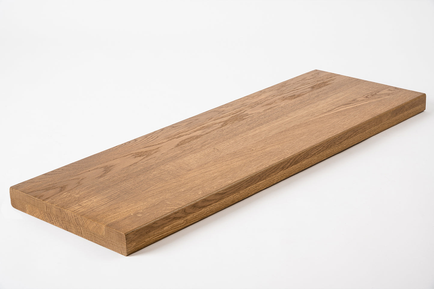 Shelf Stair tread Riser Windowsill Oak A/B, full stave lamellas, 35 mm, 2-layer, Bronze oil