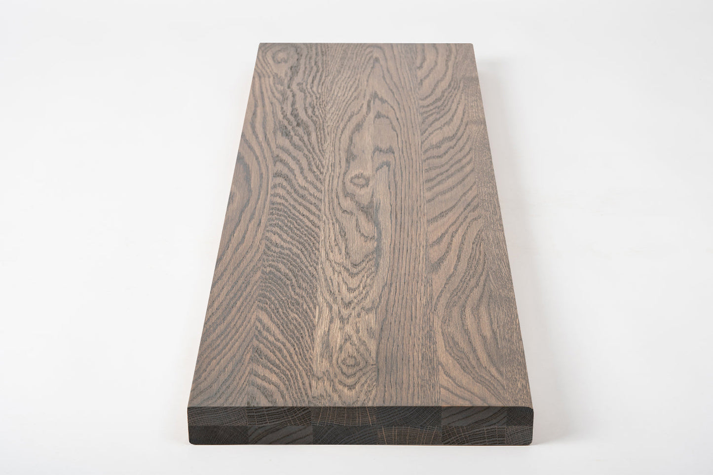 Tablette Marche d'escalier Elévation Appui de fenêtre Chêne A/B, lamelles entières, 40 mm, 2 plis, Huile graphite