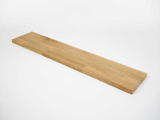 Shelf Stair tread Riser Windowsill Oak A/B, finger jointed lamellas, 20 mm, Unfinished