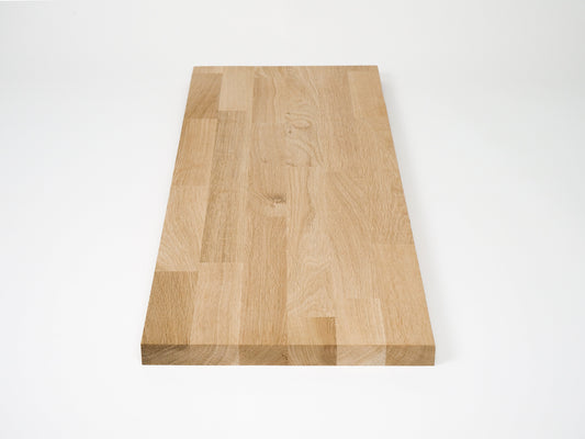 Shelf Stair tread Riser Windowsill Oak A/B, finger jointed lamellas, 20 mm, Unfinished